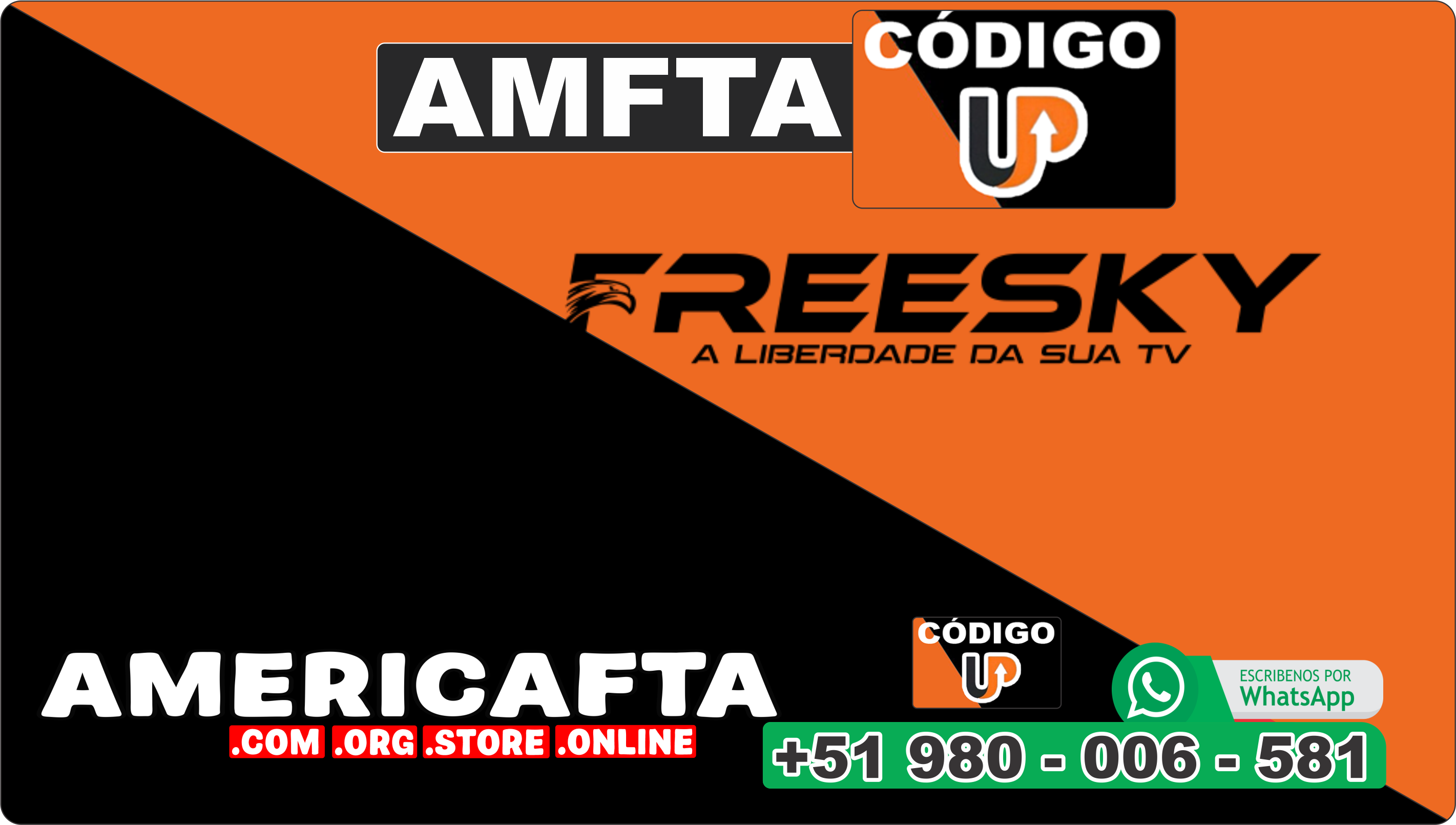 AMERICAFTA.COM - SERVICIO CODIGOS UP - FREESKY
